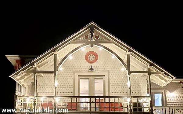 Front balcony at night