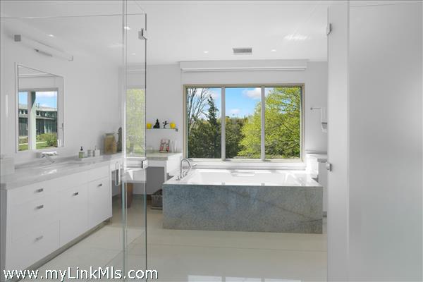 Second floor of pool house bath