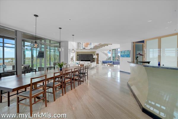 Dining room and wet bar