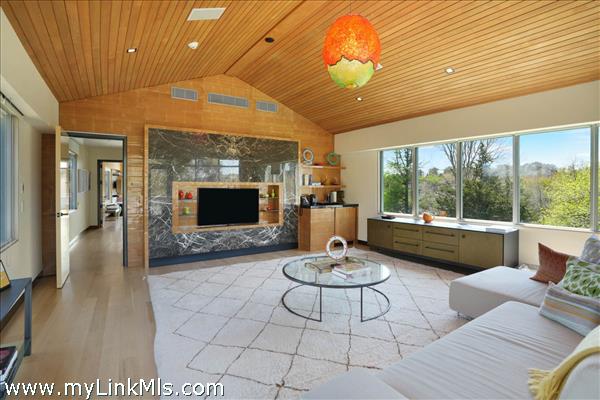 Second floor of pool house living room