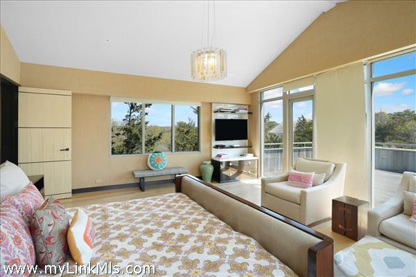 Second floor of pool house bedroom