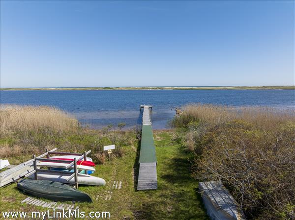 Private dock and boat storage.