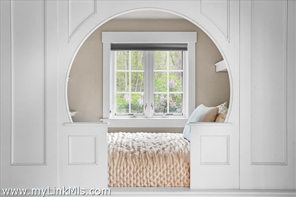 Custom arched built-in bed nook