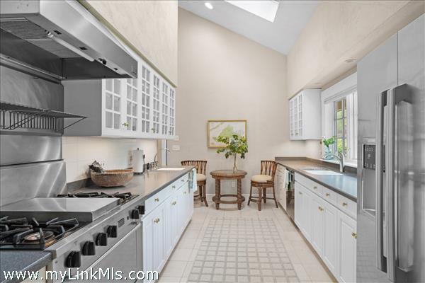 Kitchen overlooking the courtyard