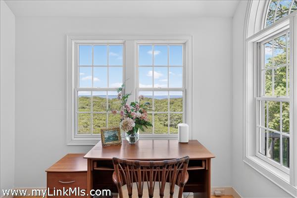 Work from home in paradise with a dedicated workspace overlooking Vineyard Sound