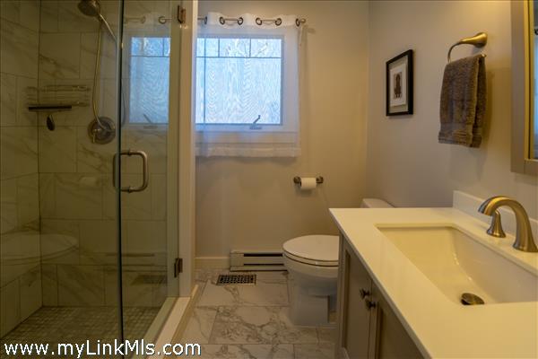 Renovated Tiled first floor bathroom