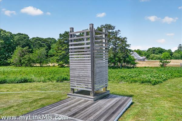 Outdoor shower.