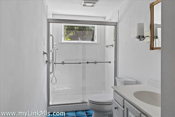 Bathroom with walk-in shower on 1st floor