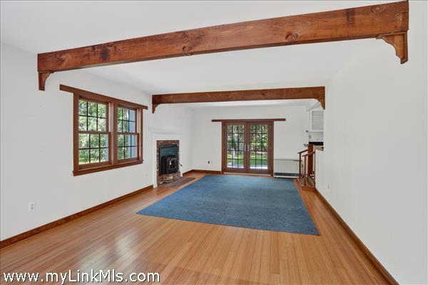 Open living room & dining area