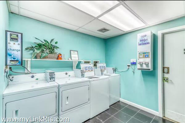 downstairs in this building are the common washer dryers