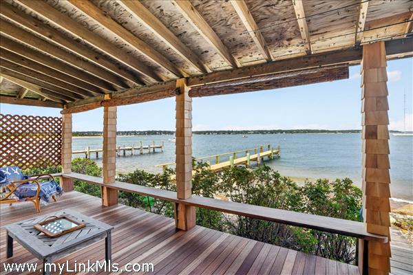 Porch facing the water