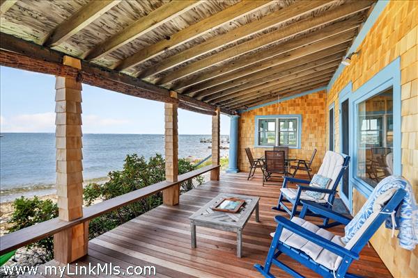 Porch with mahogany decking