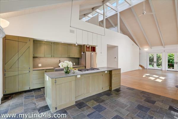 Kitchen, living room, open to loft above