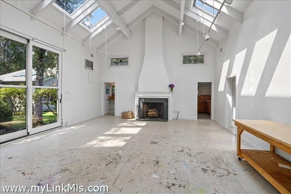 Studio/Living Space with fireplace