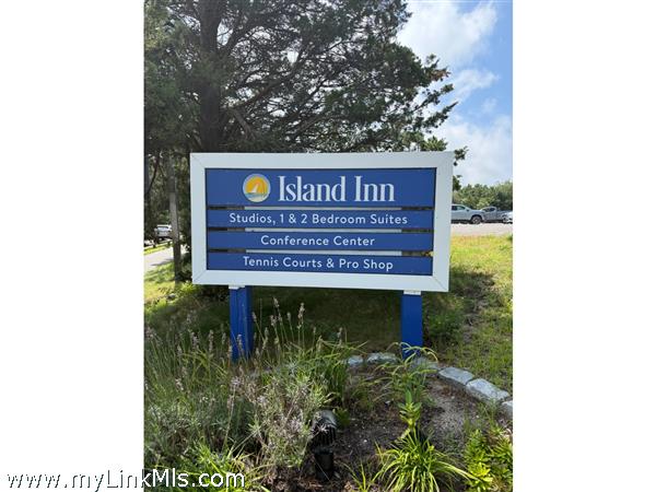 Entrance sign on Beach rd, Oak Bluffs, same entrance as Noman's Restaurant.