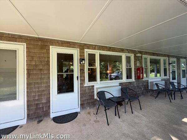 covered patio at 25F .
