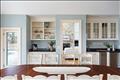 Wet bar with sink and beverage refrigerator