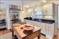 with modern range and integrated appliances