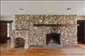 Fieldstone fireplace