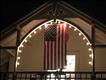 Front balcony lit for July 4th