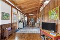 Warm wood details in the guest house.